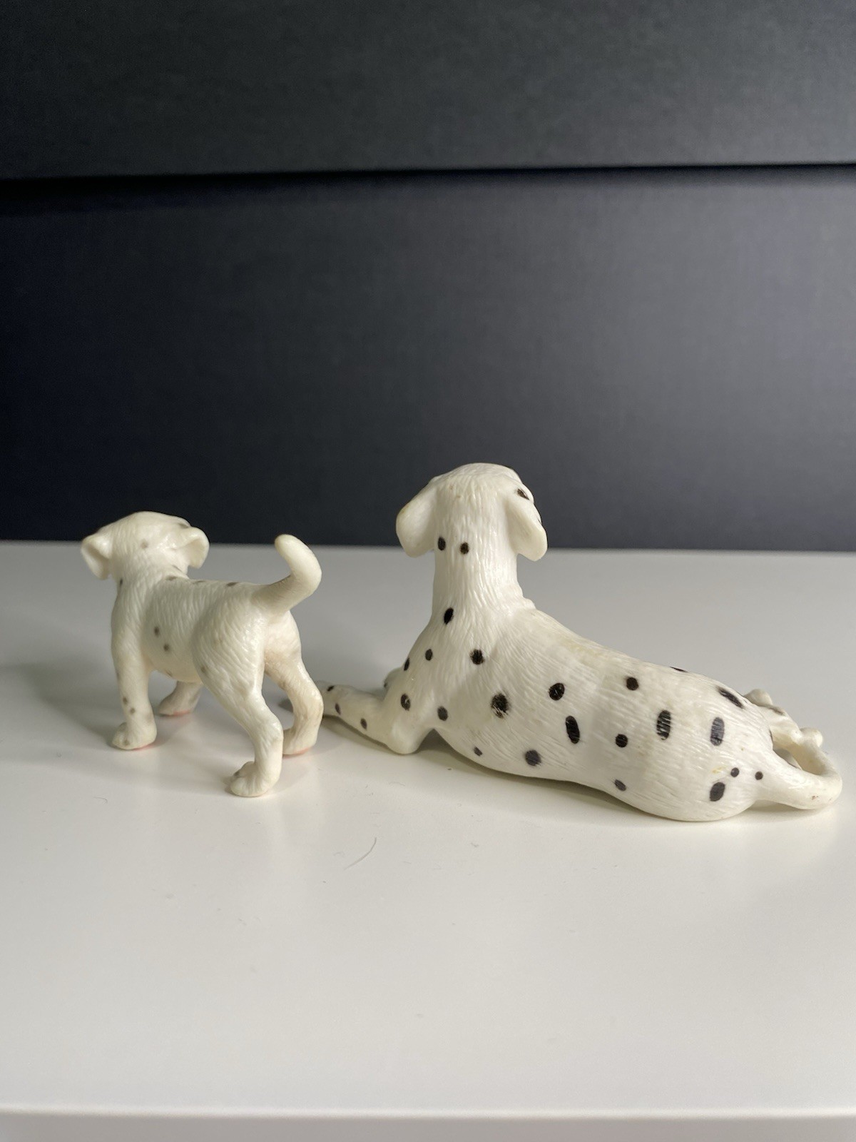 Schleich Dalmatian Laying Down With Puppy Dog Pet Animal Figurine 1997, 2006