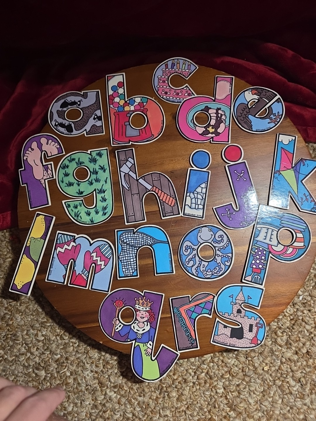Complete Stroeher Upper And Lower Case Letter Alphabet Set A-Z Pictures Magnetic
