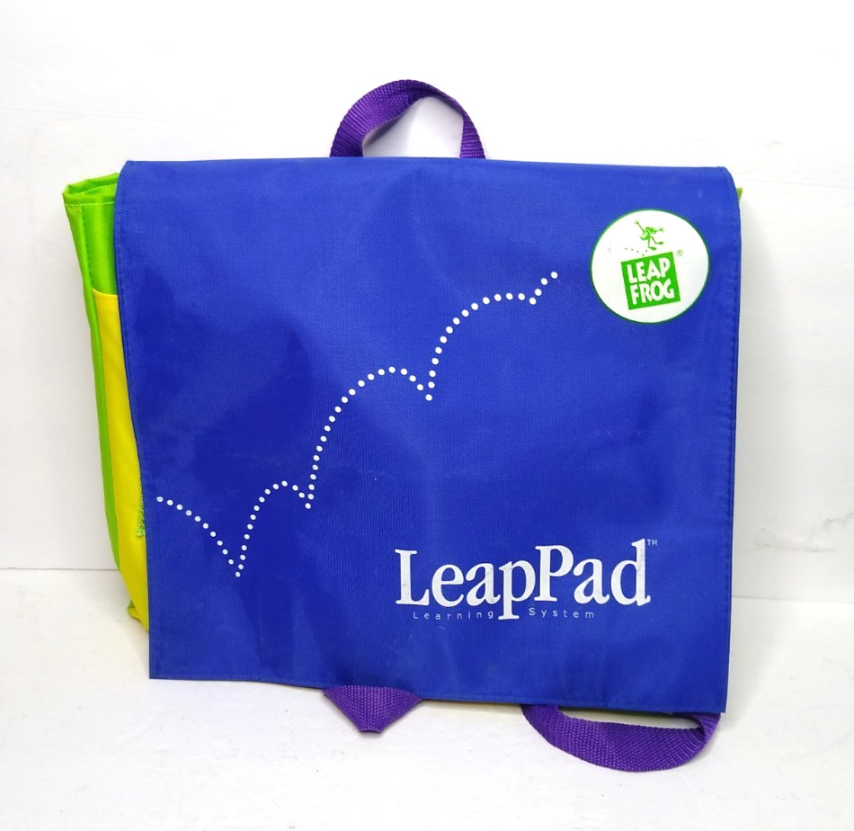 VTG Leap Frog Pink Pad Learning System Reader, 12 Cartridges, 11 Books, Backpack