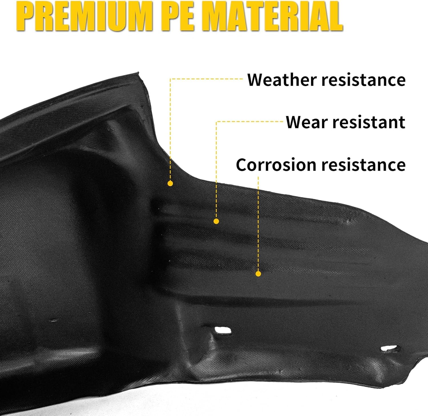 F150 Wheel Well Guards 2021-2025 No Drill Rear Liners