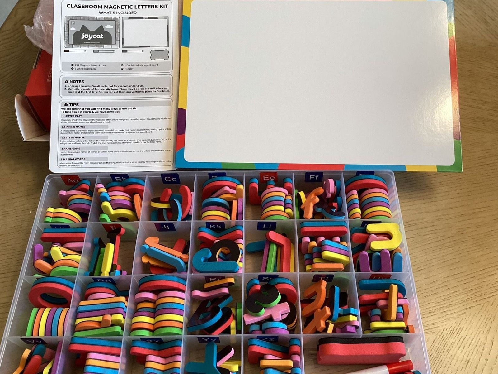 Gamenote 234 Pcs Classroom Magnetic Alphabet Letters Kit with Double-Sided Magne
