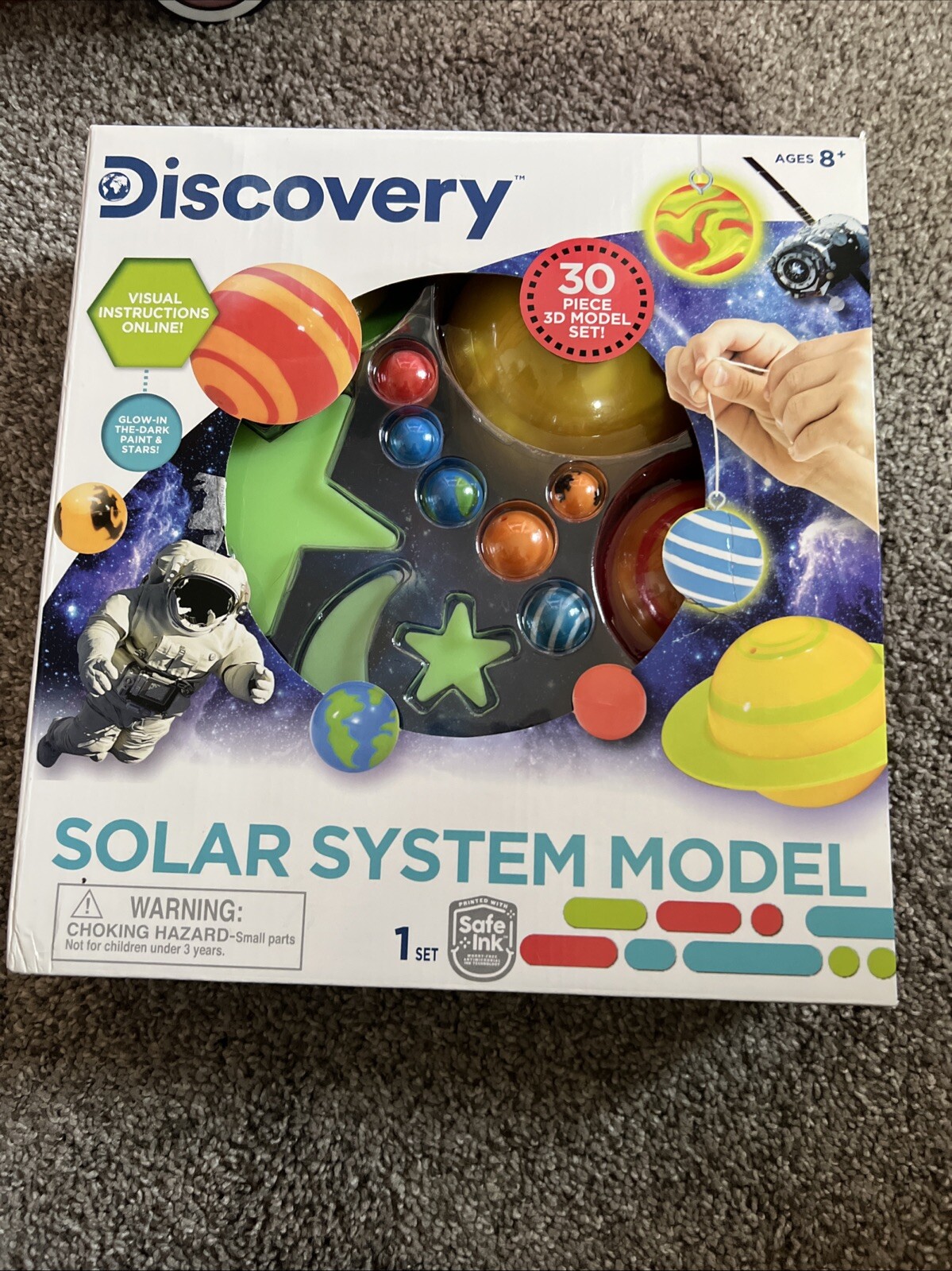 Discovery Solar System Model 30 Piece 3D Model Set Science Kit For Kids~Sealed