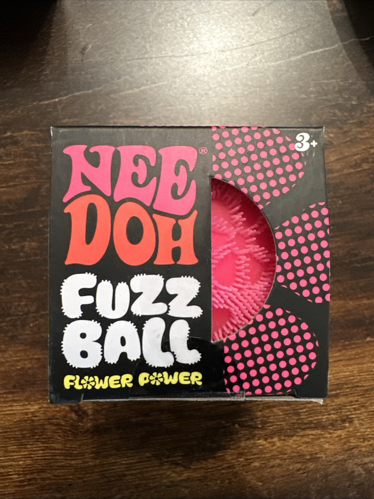 Nee Doh Fuzzball Flower Power In Pink The Velvet Squeeze Brand New