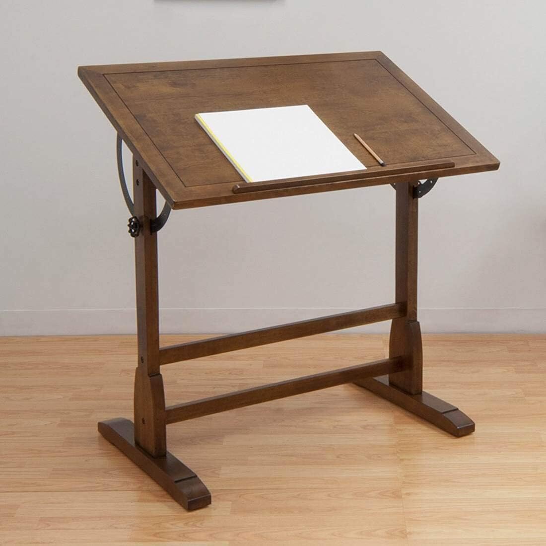 SD Studio Designs Vintage Rustic Oak Top Adjustable Drafting Craft Drawing Hobby