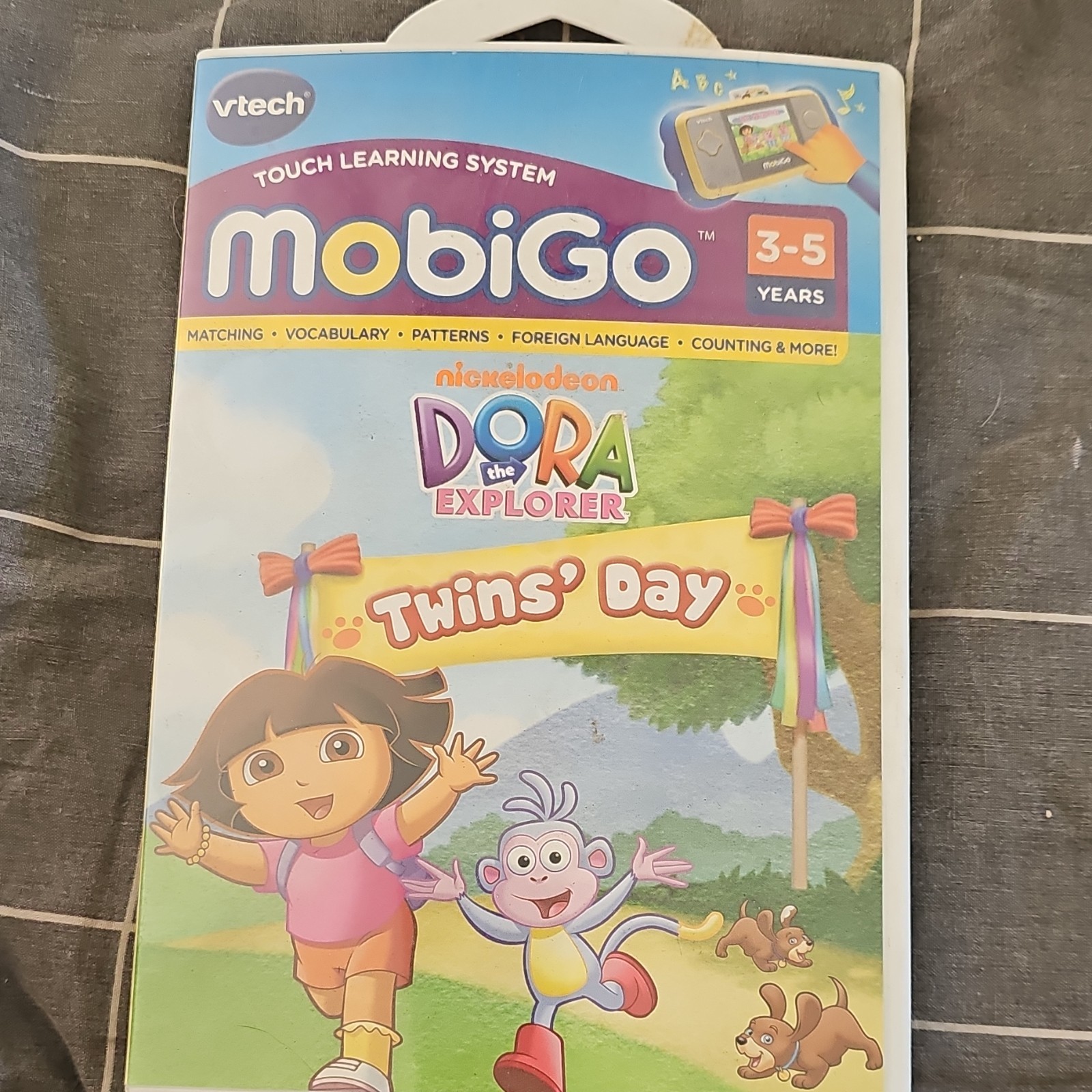 VTech MobiGo Dora the Explorer Learning Game Cartridge Foreign Language Ages 3-5