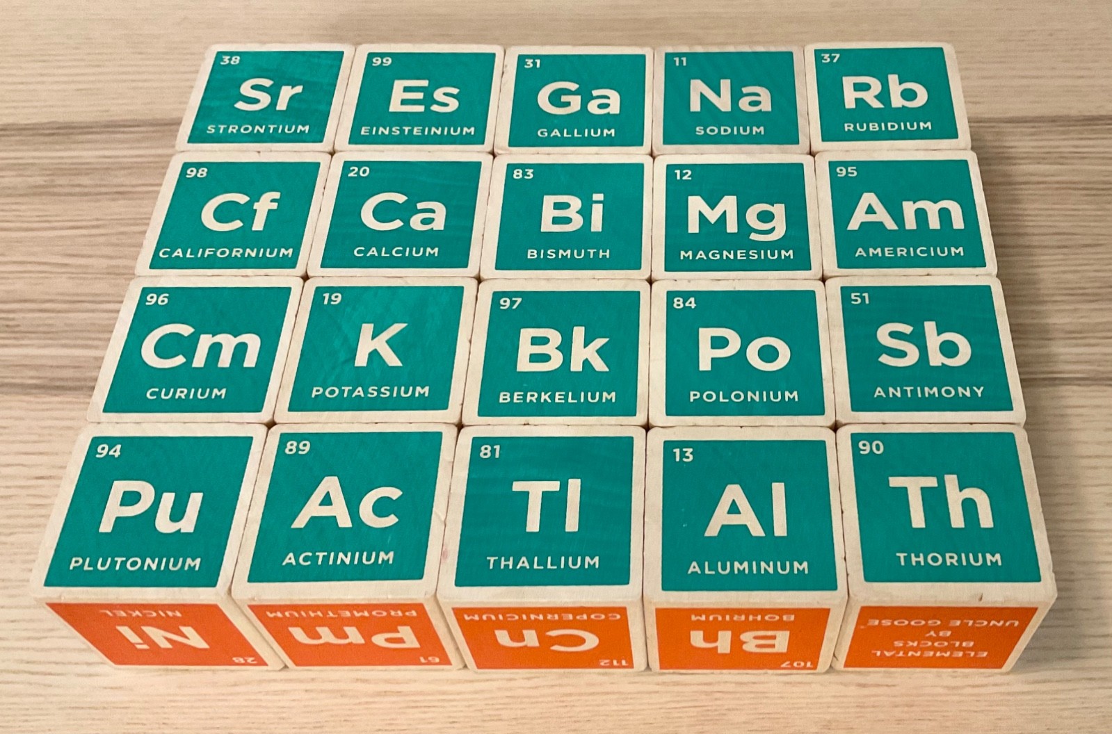 UPDATED Version Uncle Goose Periodic Table of Elements Full Set Wood Blocks STEM
