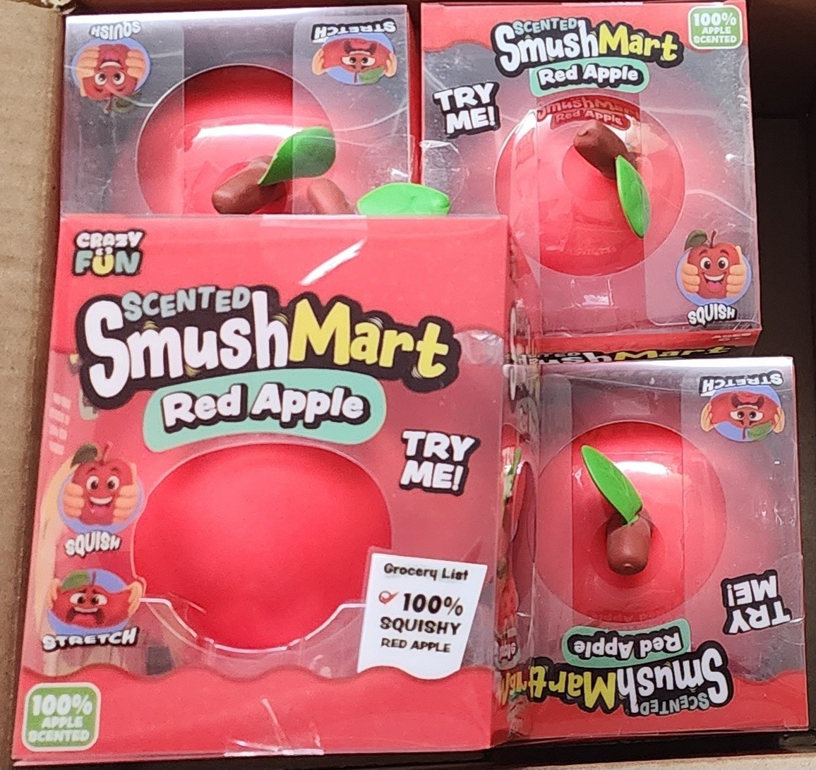 SmushMart Scented Red Apple Squishy Squeeze Toy Crazy Fun Squishy 6.5″ Large