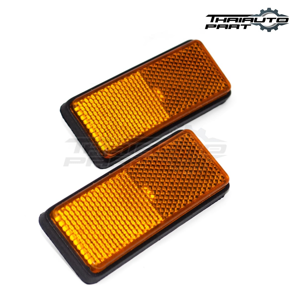FIT Front Fork Leg Reflector Reflective Bolt On Amber Side Marker Rectangle 2x