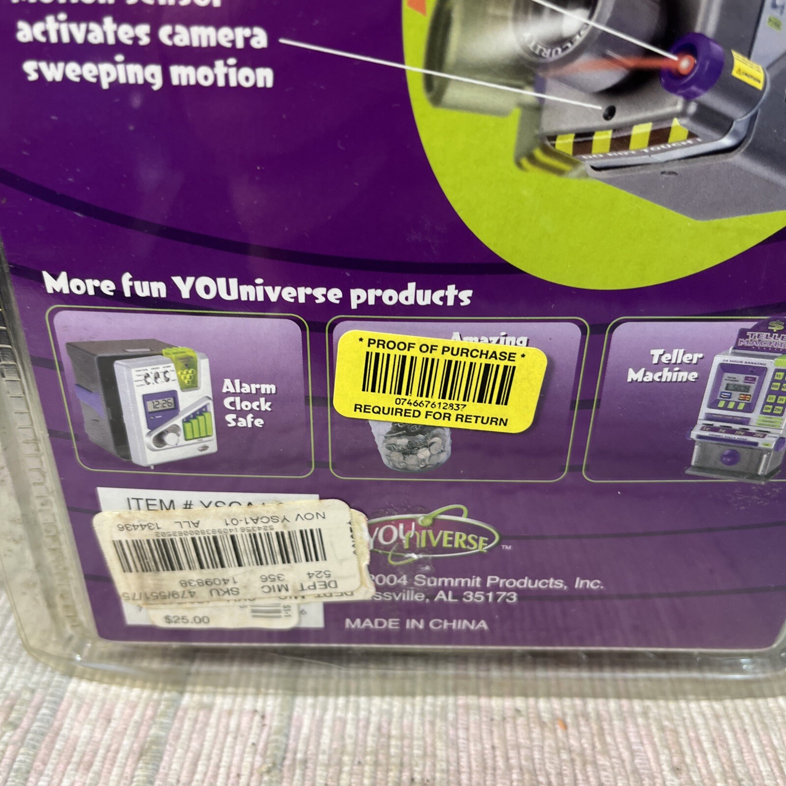 NIB Collector Toy 2004 YoUniverse Security Cam Summit Learning Machine