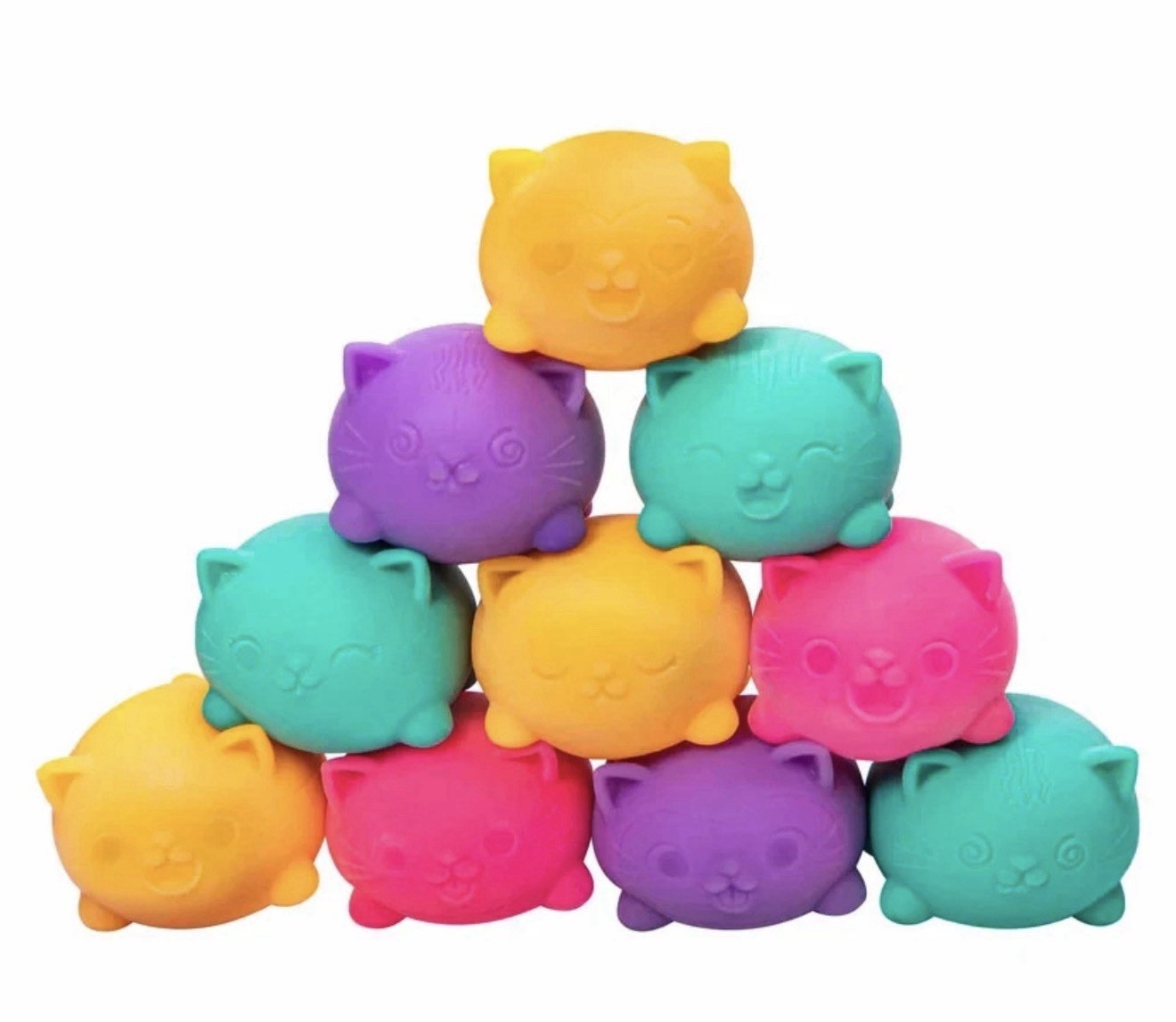 Authentic Schylling Teenie Nee Doh Cool Cats 3 Pack Squeeze Sensory Toy NeeDoh