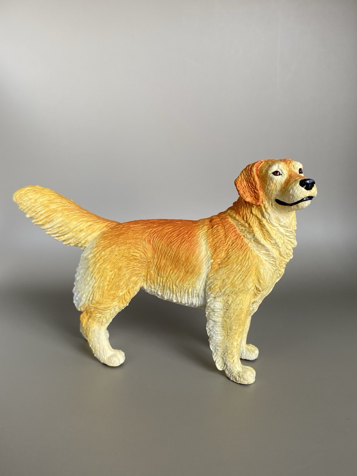 OOAK Custom Schleich Safari Ltd Golden Retriever Dog Plastic Toy Animal Figurine