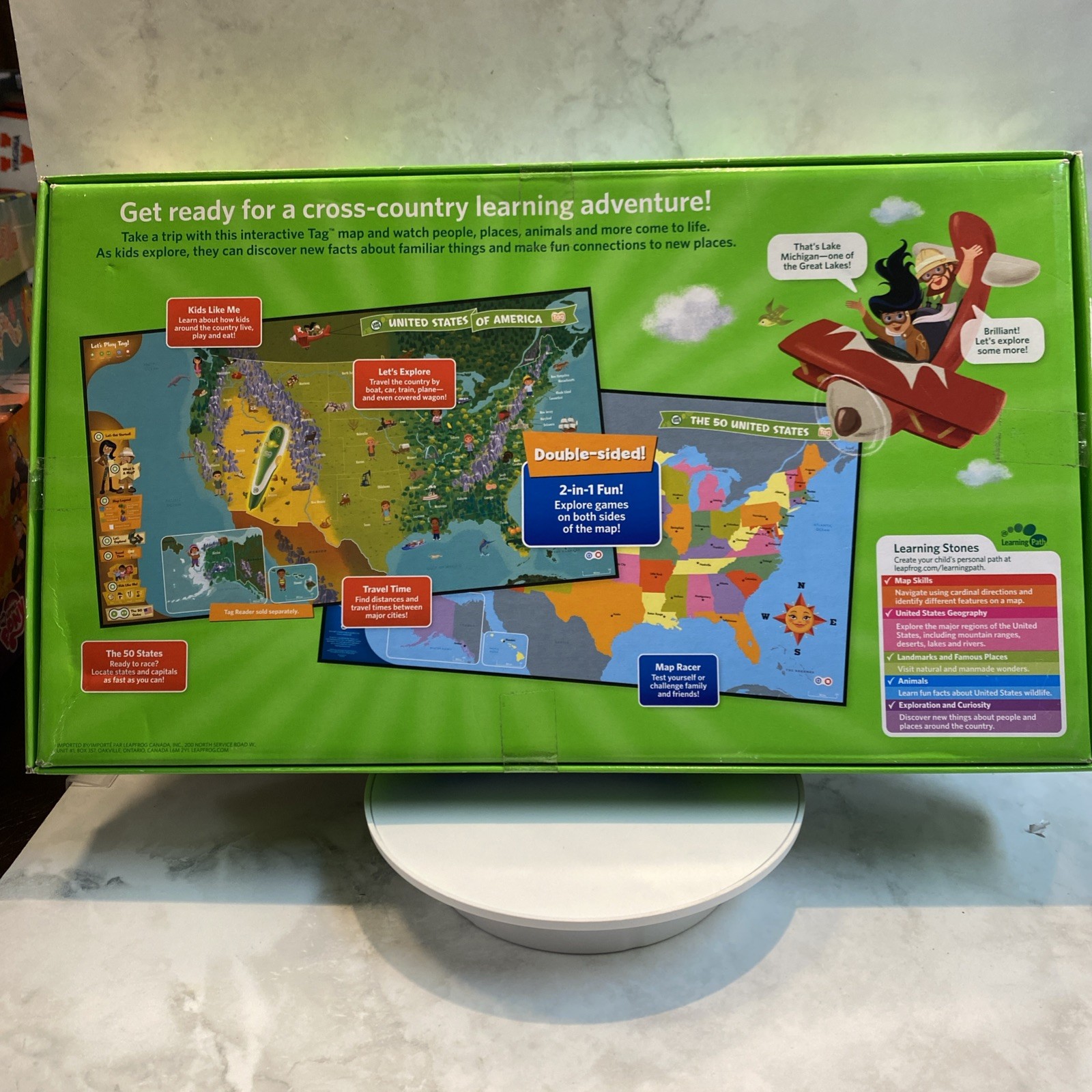 NEW Tag Reading System LEAP FROG Interactive United States Map *Factory Sealed*