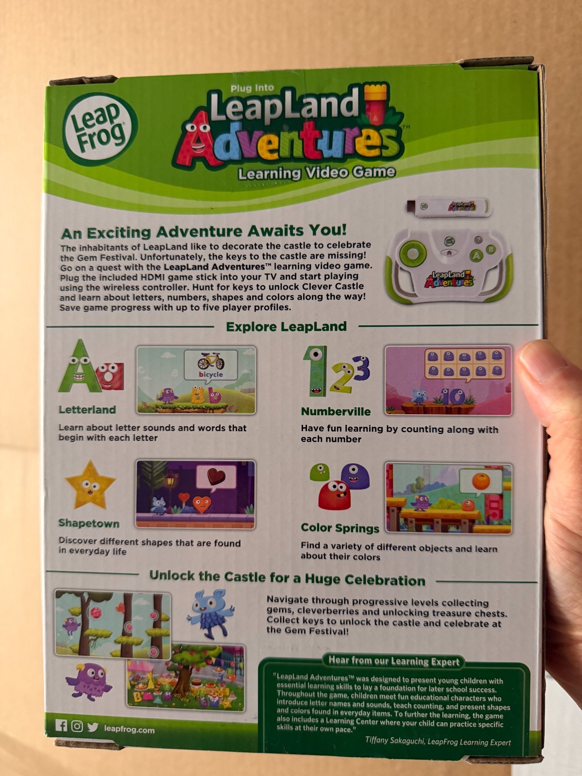 LeapFrog LeapLand Adventures Learning Game HDMI Stick Kids Age 3+ Gift FREE SHIP