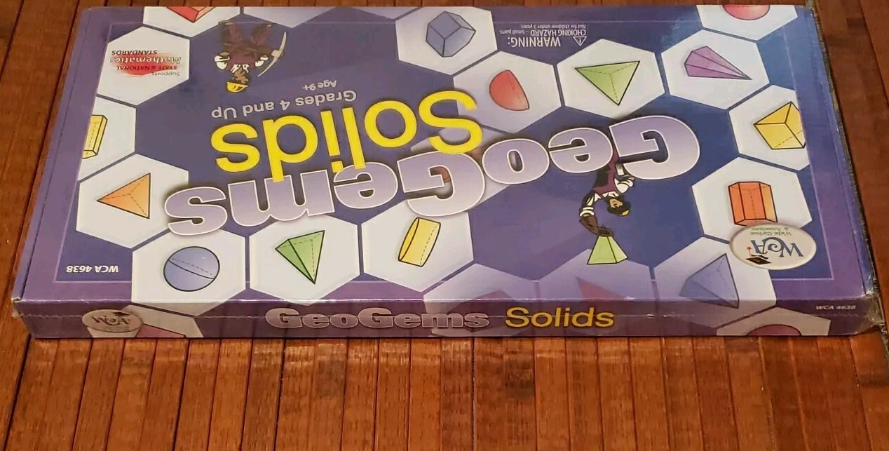WCA Geogems Solids Math Board Game Learning Educational Grades 4 And Up Geometry