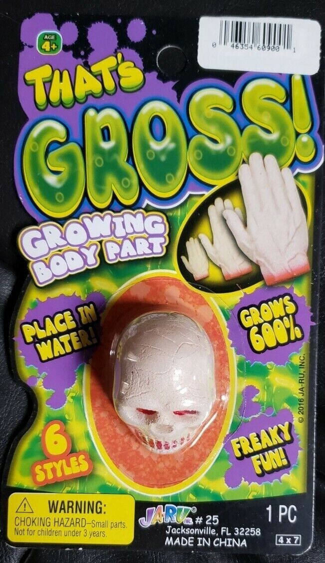 Magic GROW HUMAN SKULL Severed Head Growing Body Part Lab Jar Weird Science Prop