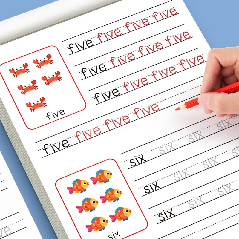 32-Page Kids Handwriting Practice Book English Alphabet Letters Pen Control Toy