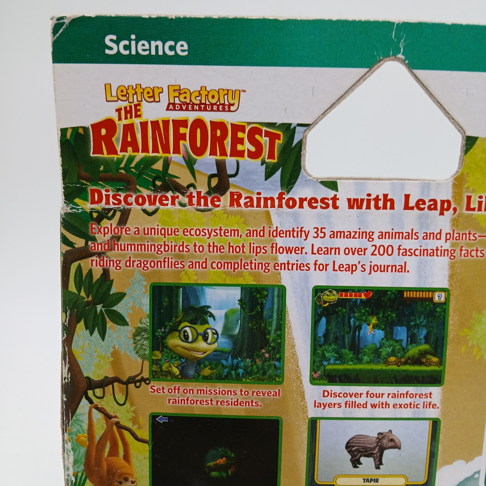 Leap Frog Letter Factory The Rainforest Leap Pad Leapster GS Science Game NOS