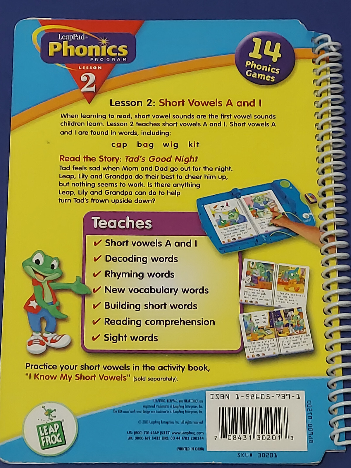 🌈 A66~Leap Frog Leap Pad PLUS WRITING #30467 PLUS 3 Cartridges/3 Books Instruct