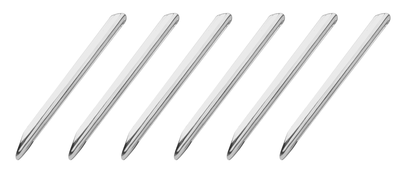 6PK Spatula Scoops, 6.3″ – Stainless Steel – Rounded / Pointed End – Eisco Labs