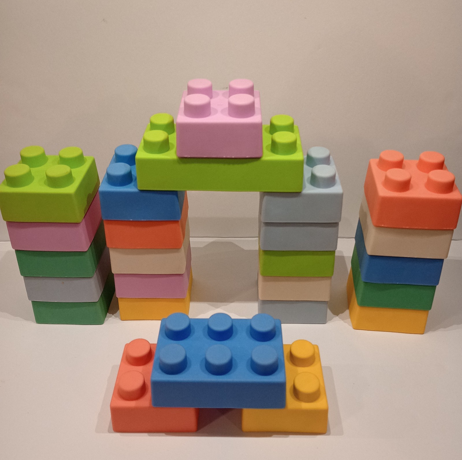 Infantino Super Soft Baby 1st Building Blocks Multicolor, 25 Blocks Boys & Girls