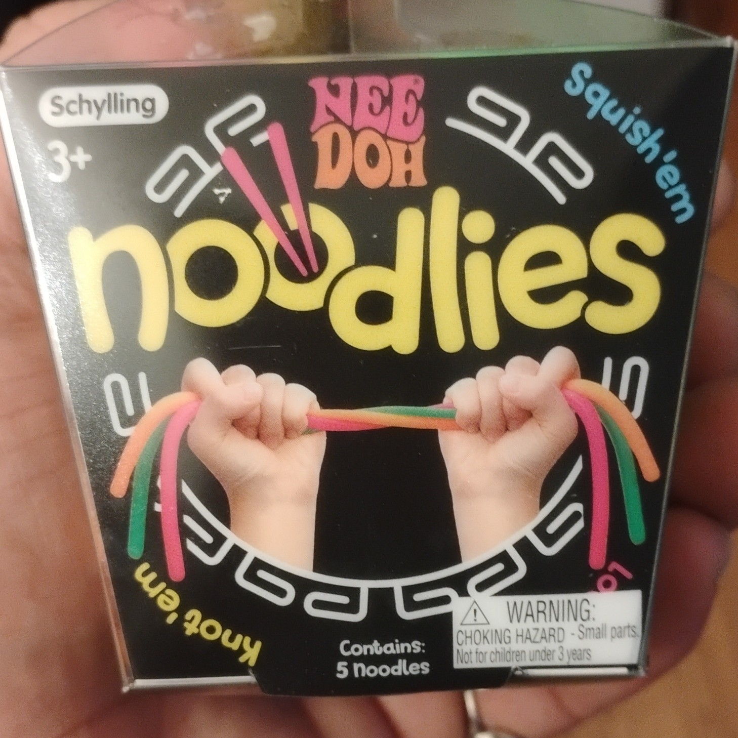 Schylling NeeDoh Noodlies Squish Stretch Loop Fidget Toy, Multicolor