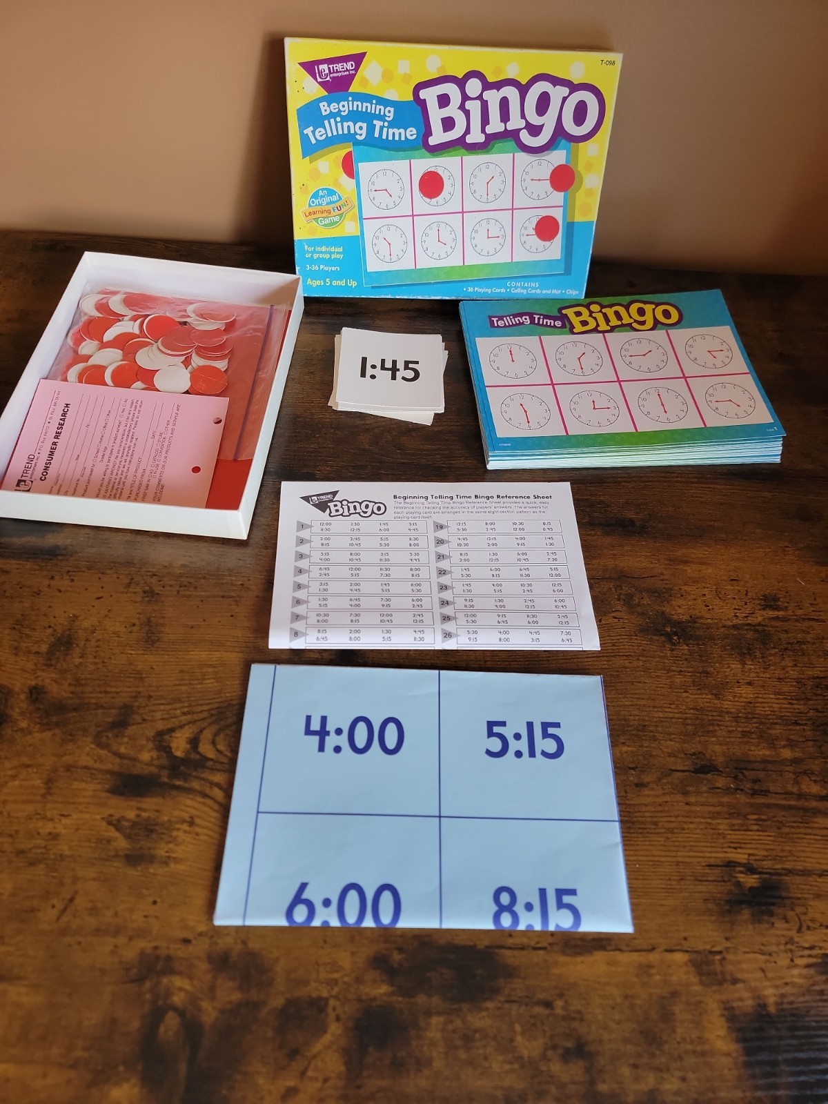 Lakeshore Learning Trend Enterprises Bingo Time Money Numbers Multiplication X4