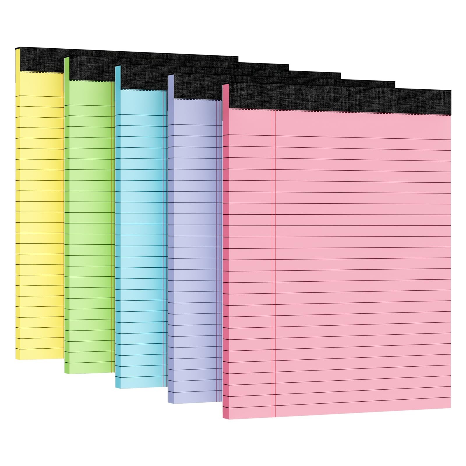 5pcs Legal Pads 8.5 x 11, Notepads 8.5 x 11 Inch,30 Sheets/Pack, Color Note P…