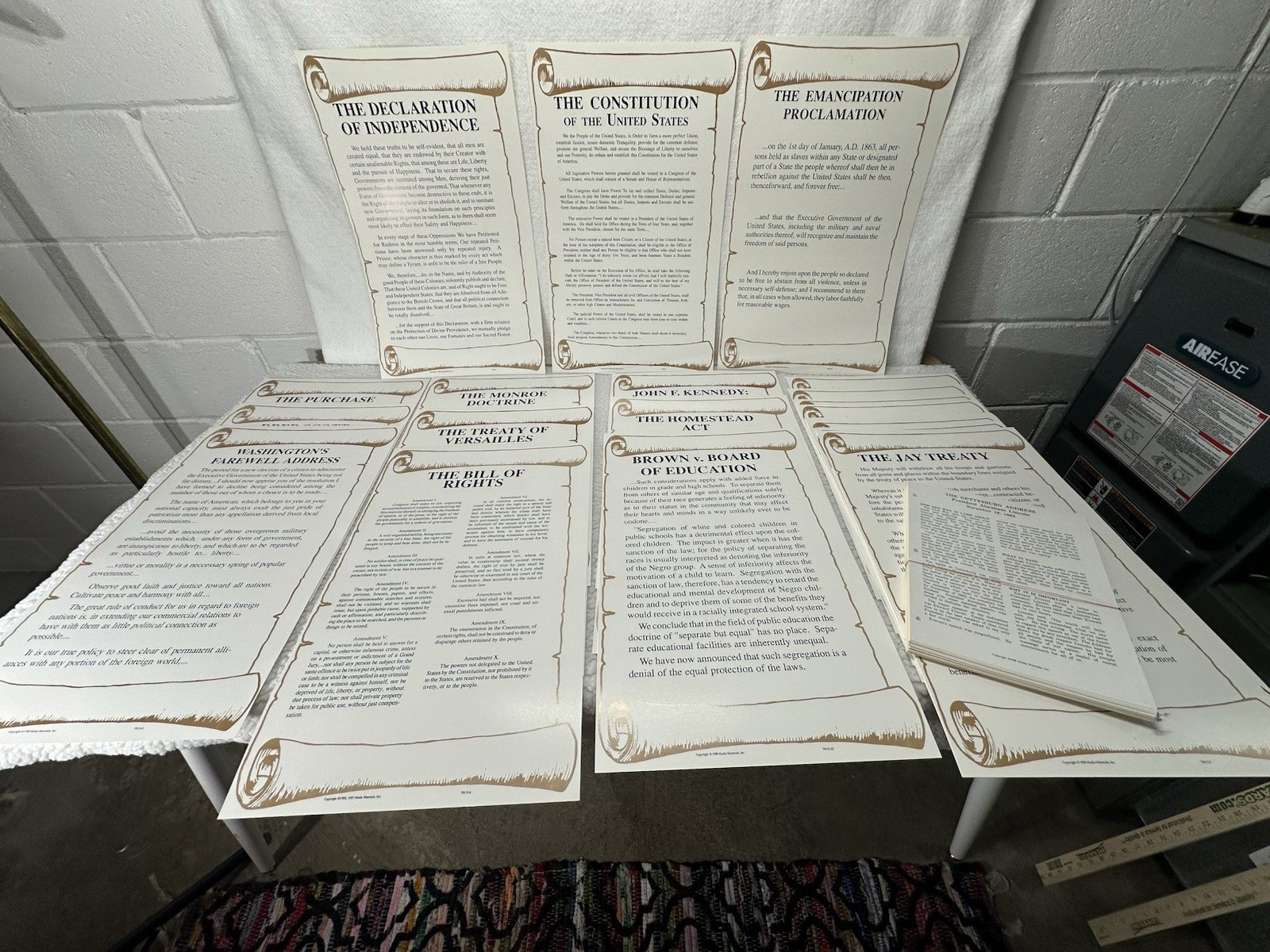 4th Grade Ed 30 Poster Size Famous American Founding Documents + Teacher Guide
