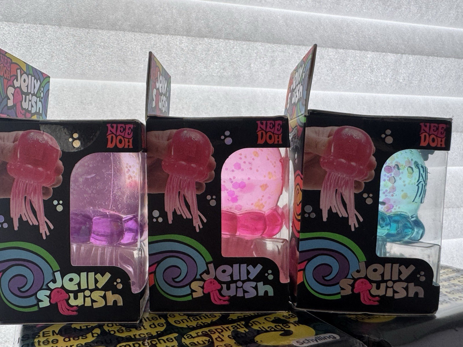 Set of 3 – NeeDoh Jelly Squish – Authentic Schylling Pink/Blue/Purple NIB