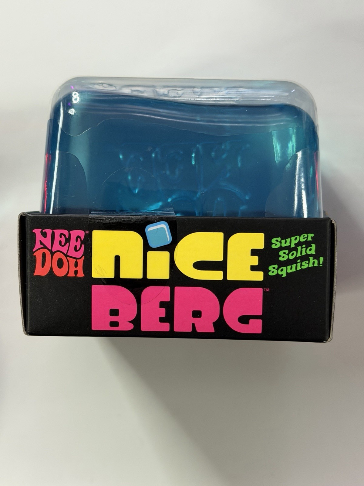 NeeDoh Nice Berg Blue XL Giant Nee Doh Niceberg Solid Squish Cube Free Shipping