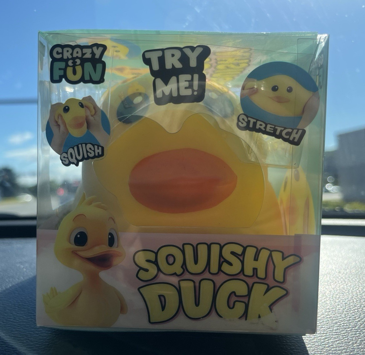 Crazy Fun Squishy Duck Tactile Squeeze Toy, Yellow/Orange, Age 4-7 Years