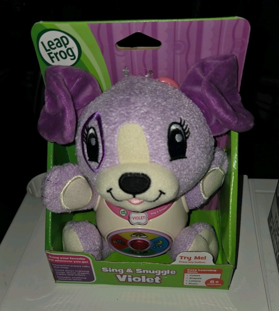 LEAP FROG SING & SNUGGLE VIOLET INTERACTIVE PLUSH PUPPY DOG LEARNING TOY NEW!!