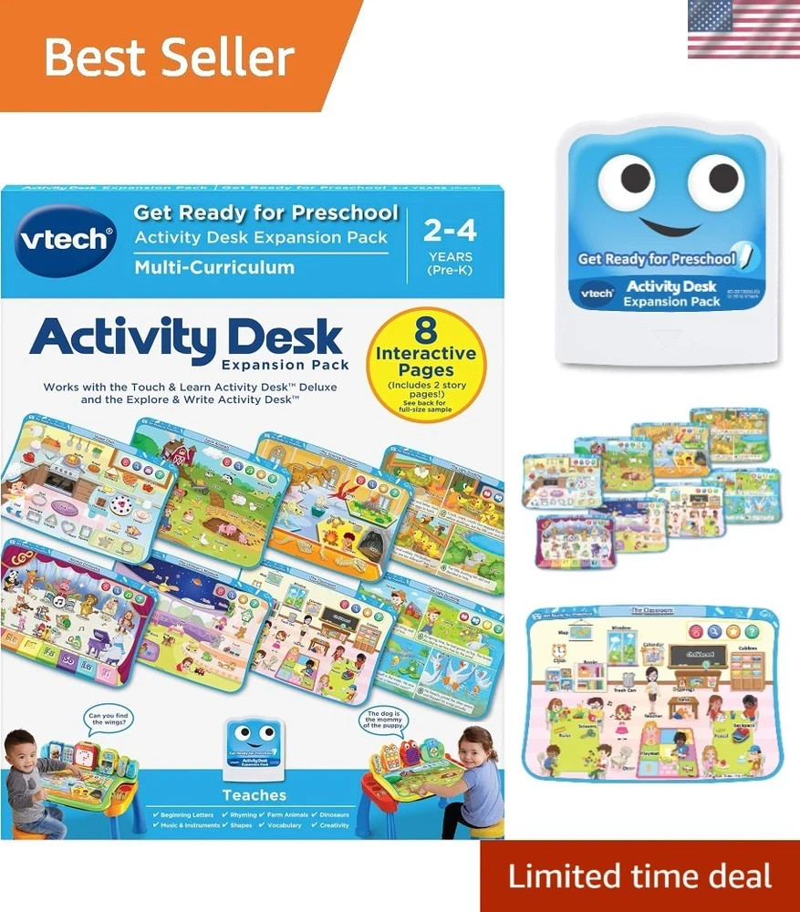 Touch and Learn Activity Desk Deluxe Expansion Pack – Get Ready for Preschool