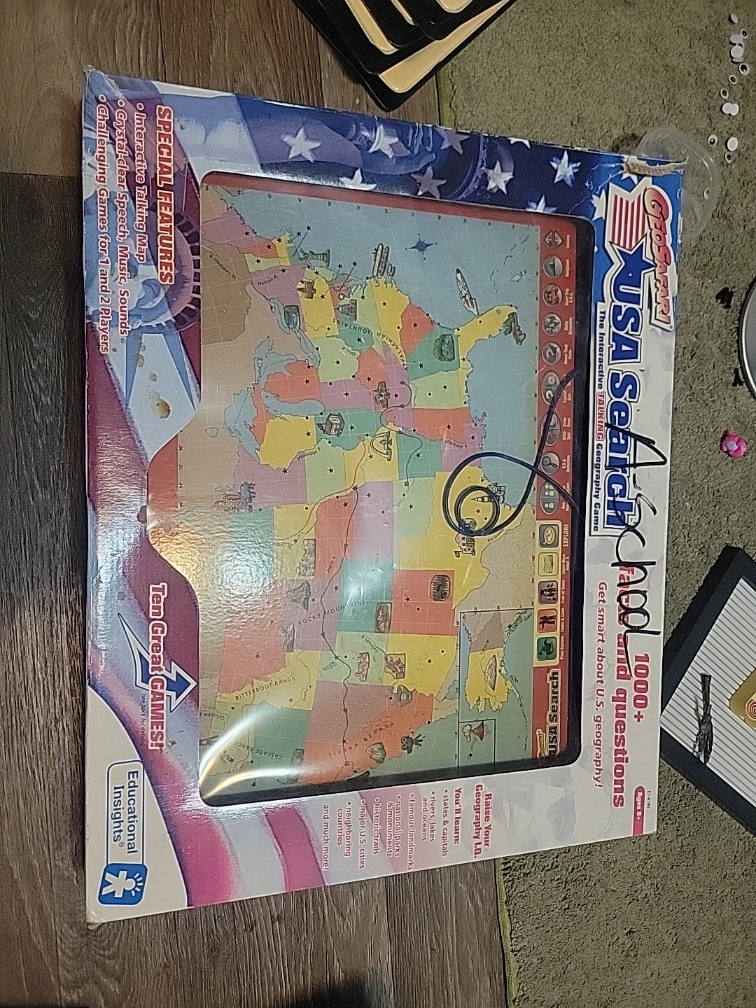 Vintage GeoSafari USA Search EI-8780 Electronic Learning Game with Box