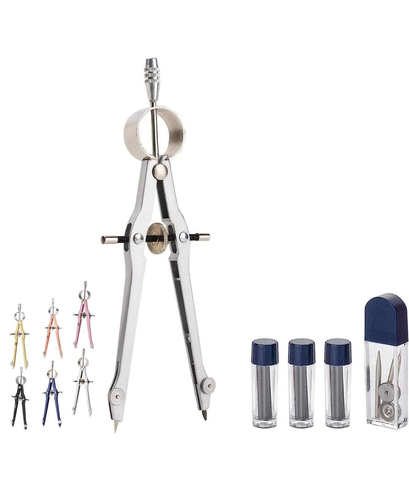 Mr. Pen- Professional Compass for Geometry, Extra 1 Count (Pack of 1), Silver
