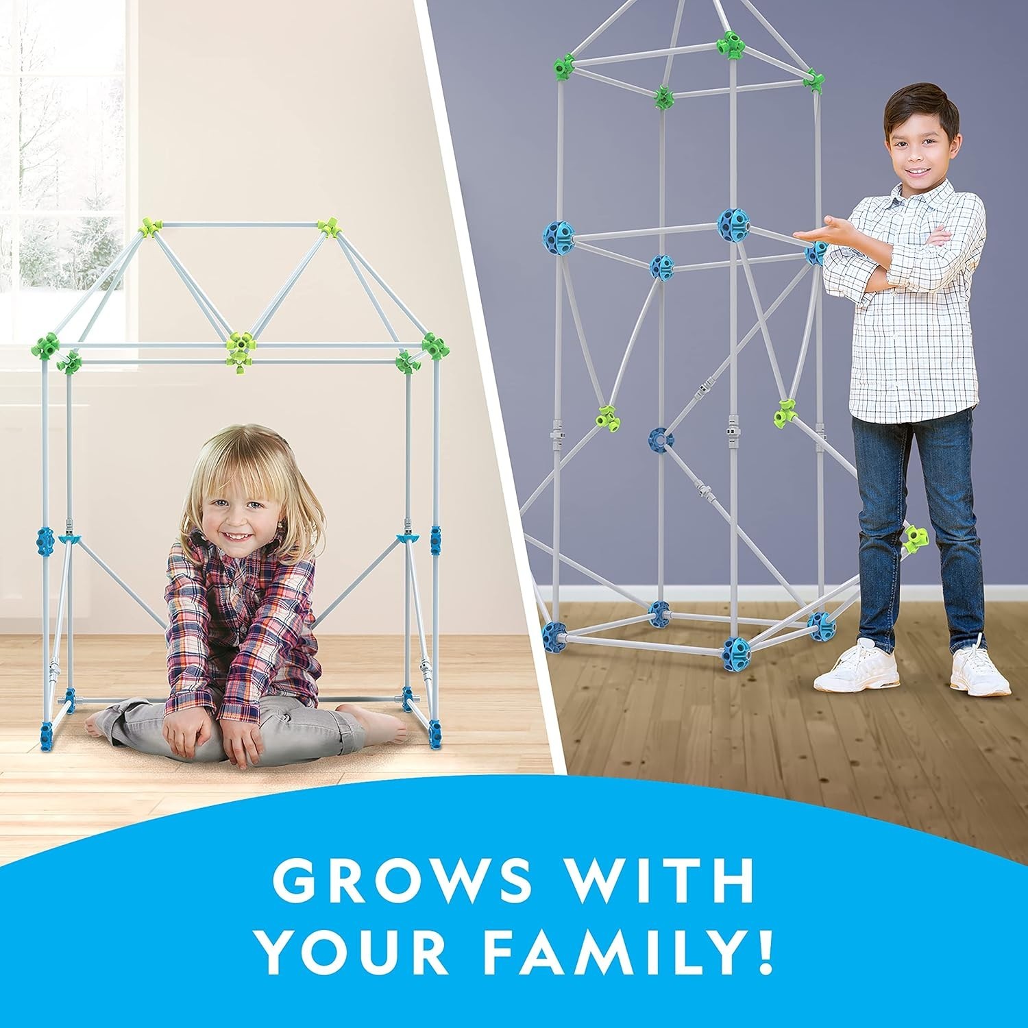 NATIONAL GEOGRAPHIC Kids Fort Building Kit – 135-Piece Indoor Fort … Fast Ship