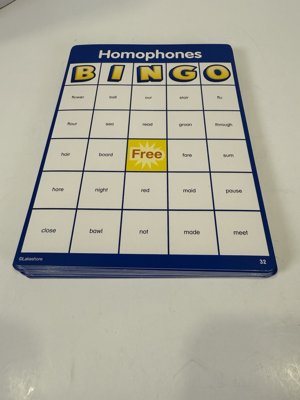 Lakeshore Homophones Bingo Level 1-Up To 36 Players- English ELA ELS JJ992