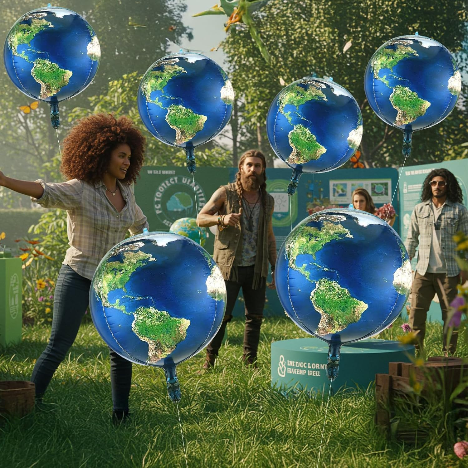 10 Pack 22 Inch Inflatable Earth Globe Balloons Big Blow up World Map Balloons P