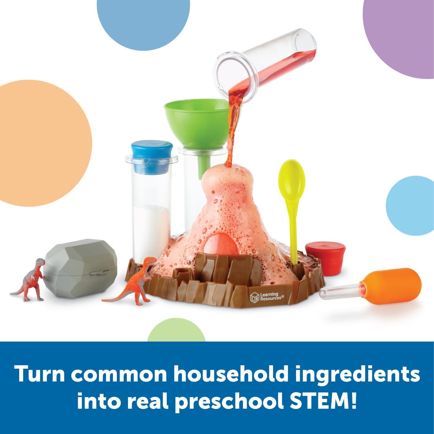 Fizzy Volcano Science Kit 13 Piece STEM Experiments for Kids Ages 4 and Up