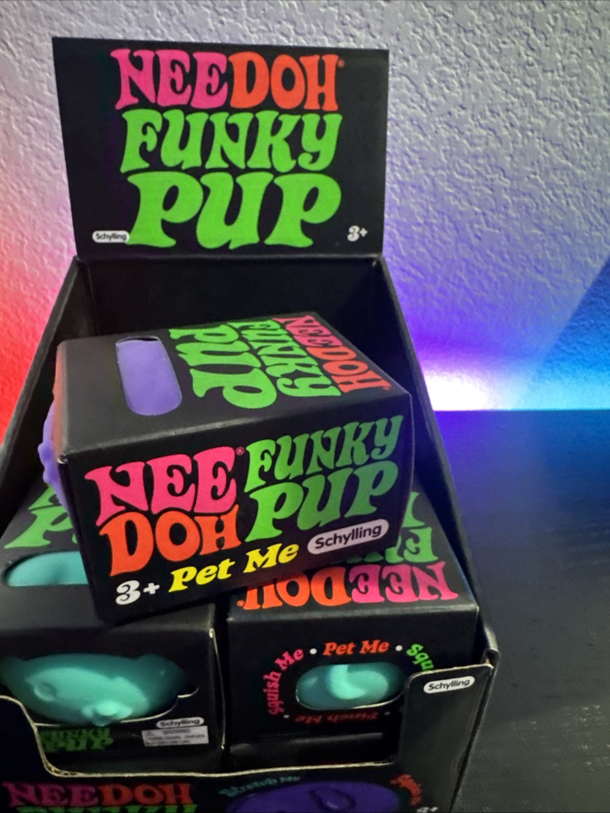 PURPLE Needoh Funky Pup Nee Doh Squishy NEE-DOH AUTHENTIC