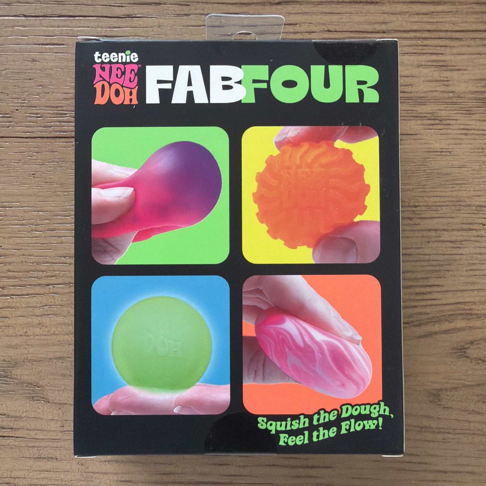 Needoh Teenie Fab Four 4-Pack Nee Doh Set of 4 SAME DAY SHIP NEW SEALED