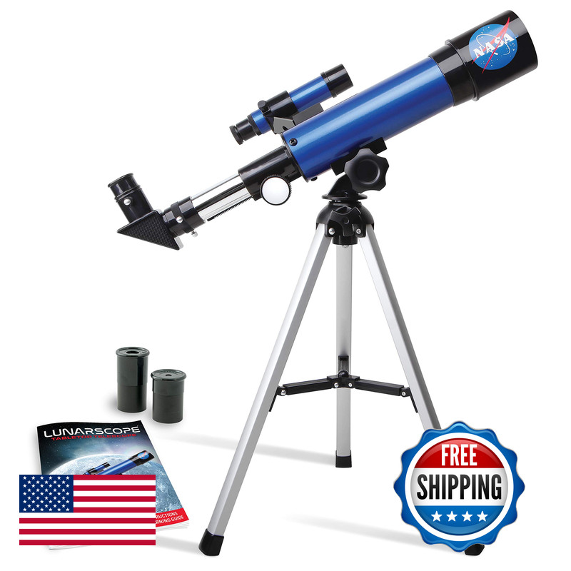 Blue Marble Nasa Lunar Telescope For Kids 90X Magnification Includes Two