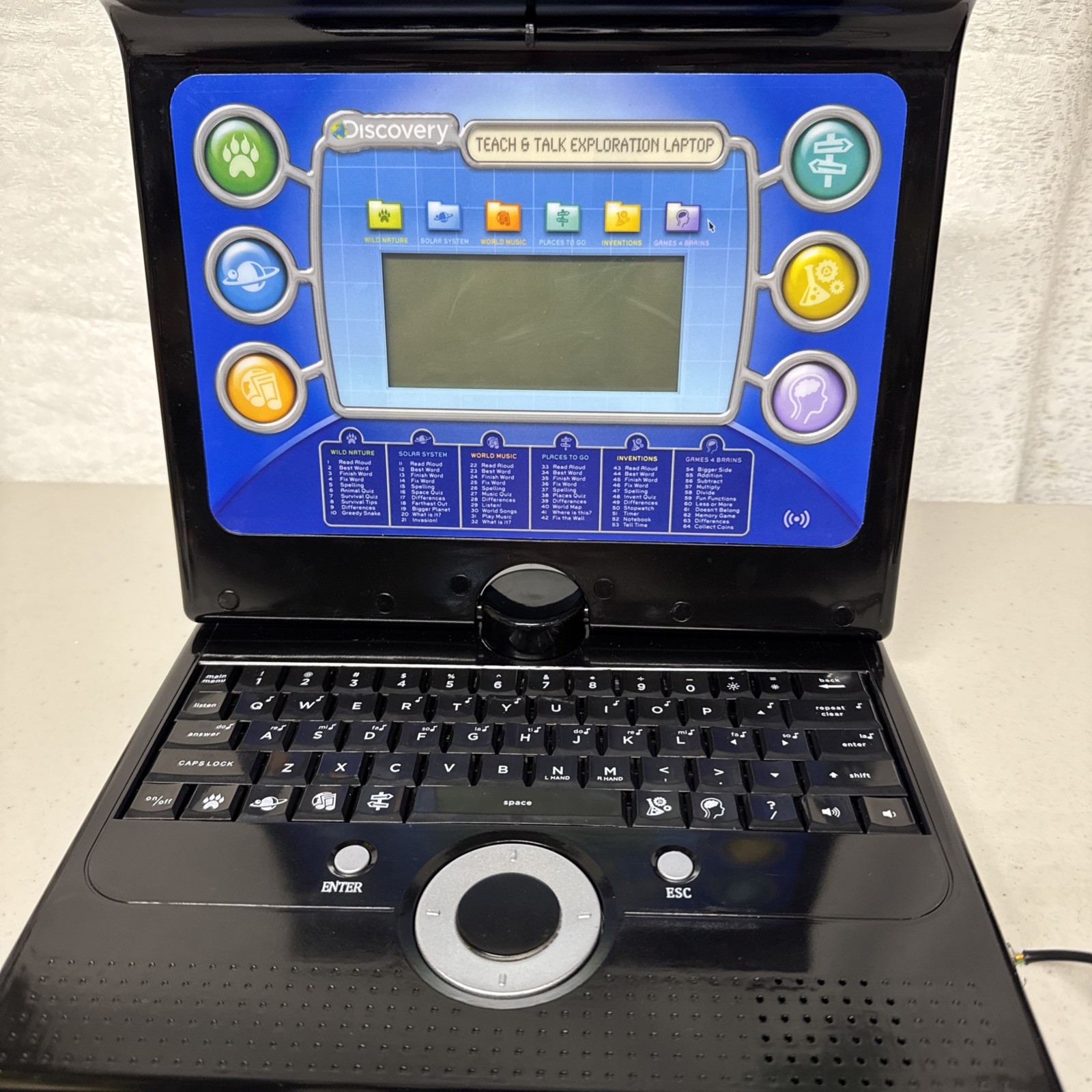Discovery Kids Teach Talk Exploration Laptop 60 Activity Games Blue/black US4