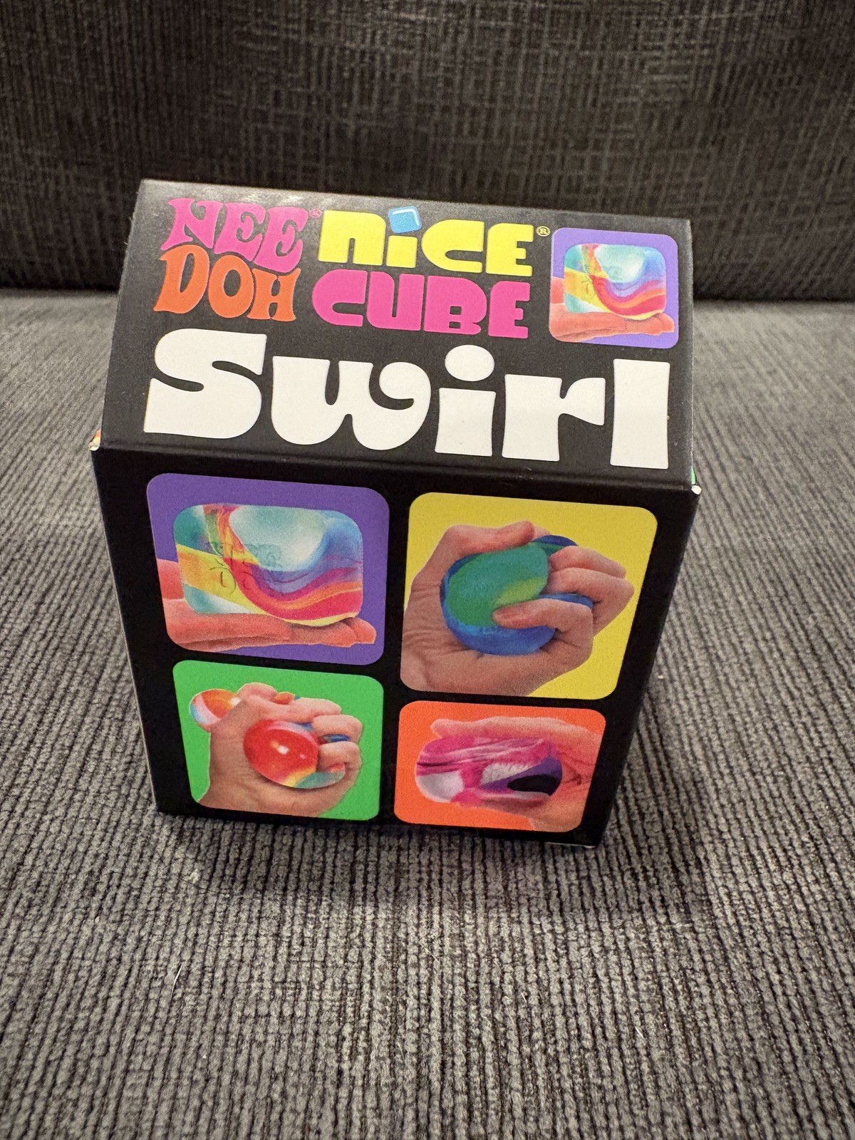 Authentic NIB NeeDoh Nee Doh Nice Cube Swirl Squeeze Purple Pink Blue Schylling