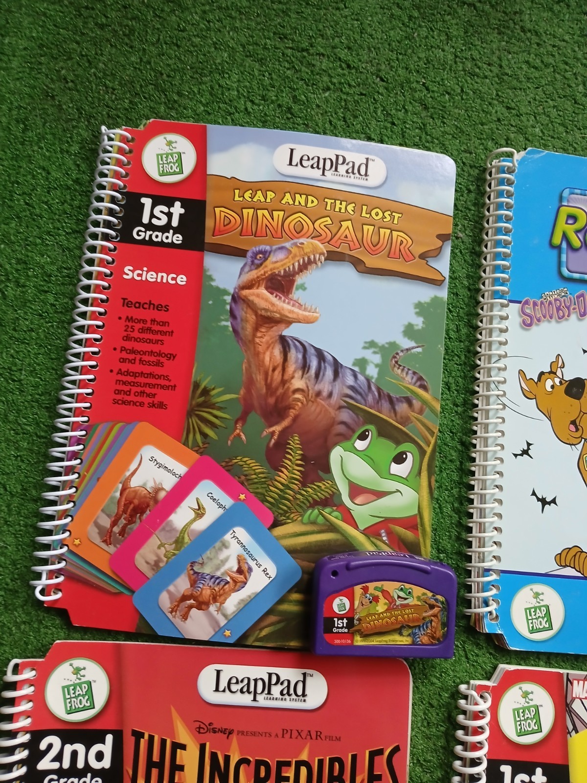 LOT OF 9 LEAPFROG LEAP PAD GAME CARTRIDGES SPIDER-MAN,BATMAN + READ