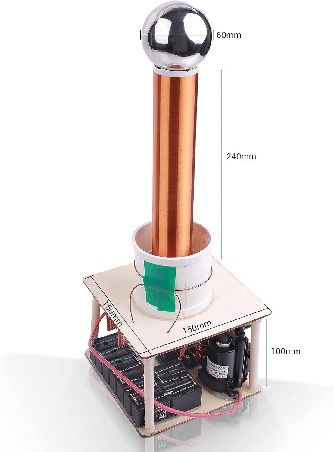 Tesla Coil DIY Kit, Touchable Plasma Ball Spark Gap Arc Generator for Physics…