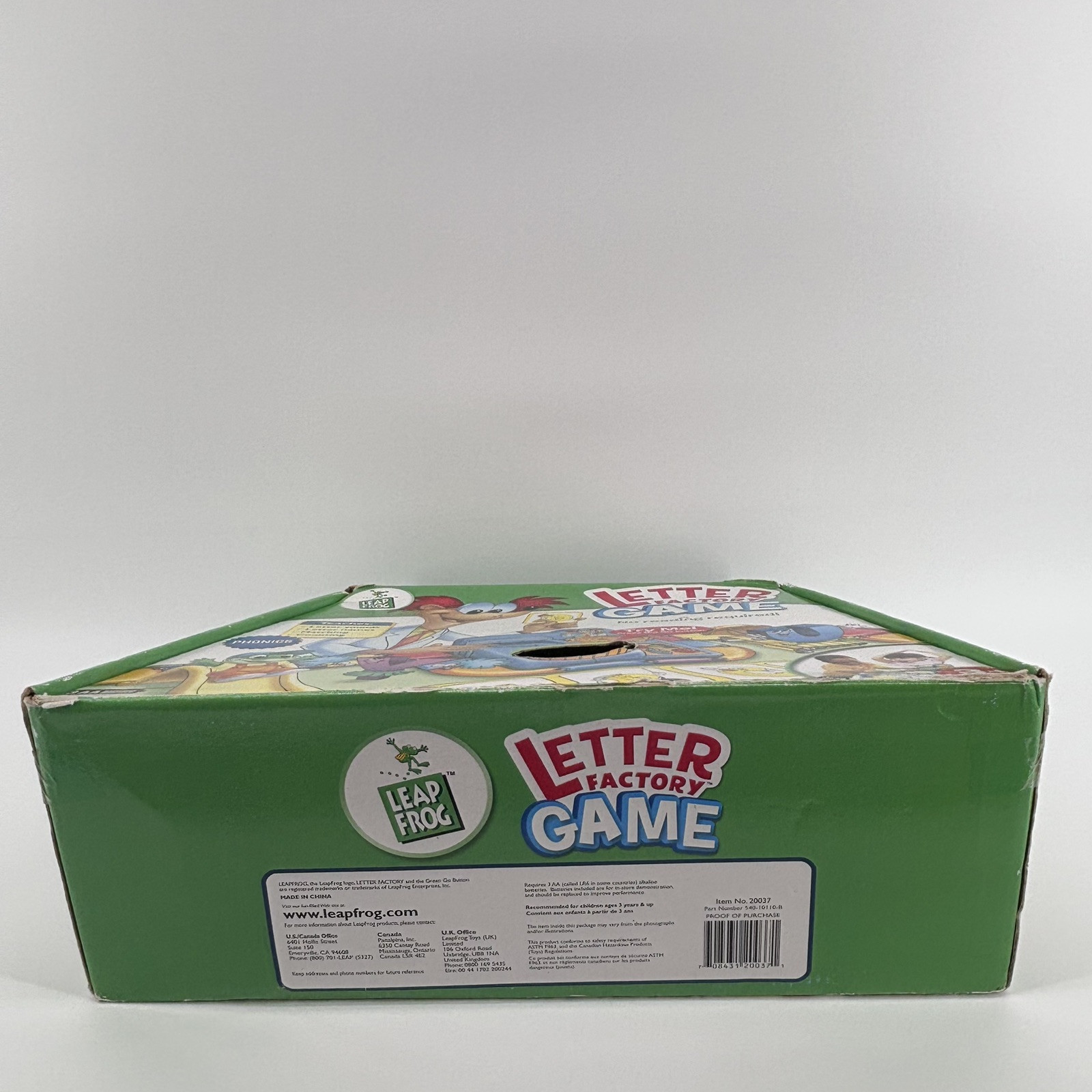 LEAP FROG Letter Factory Board Game *Broken Board/GO Button* Works! Complete