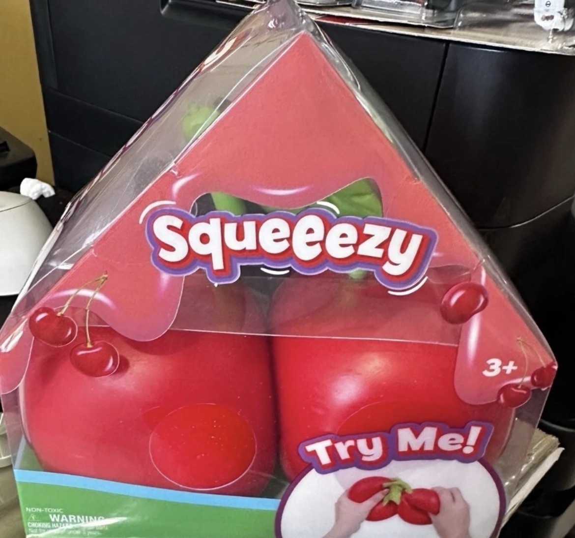 Sunny Days Squeezy~ Red/Green Cherries Squeeze Fidget Toy