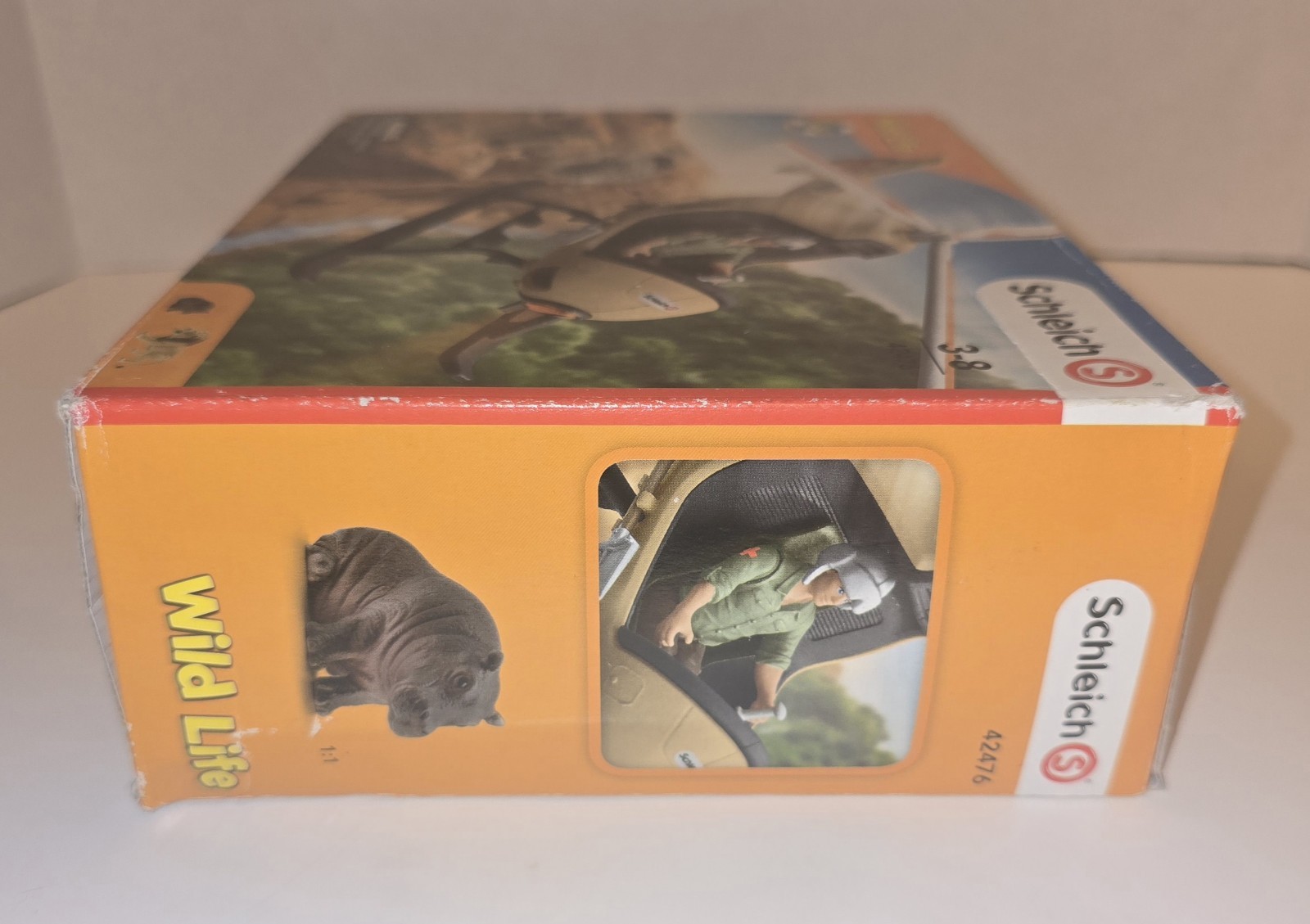 New Schleich Wildlife Animal Rescue Helicopter 8 pc set with Lion and Hippo Fig