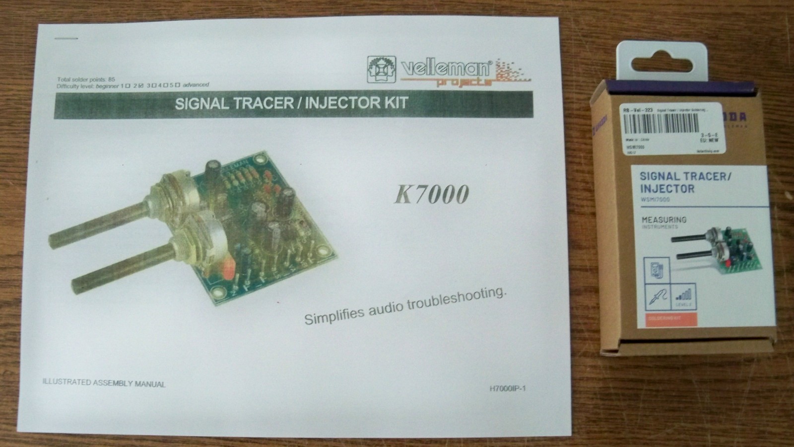 VELLEMAN WSM17000 SIGNAL TRACER/INJECTOR KIT WITH ASSEMBLY MANUAL